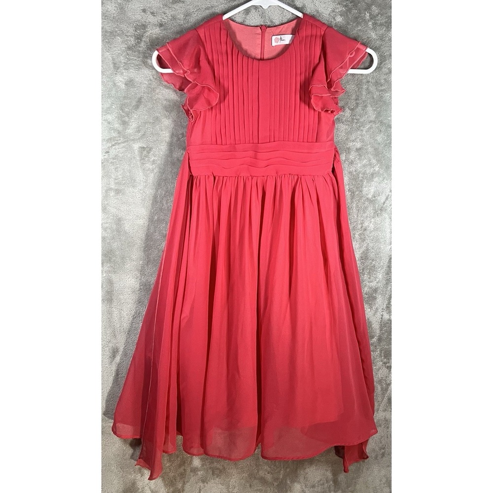 Happy Rose Dress Youth 8 year Small Short sleeves Pink Hong‎